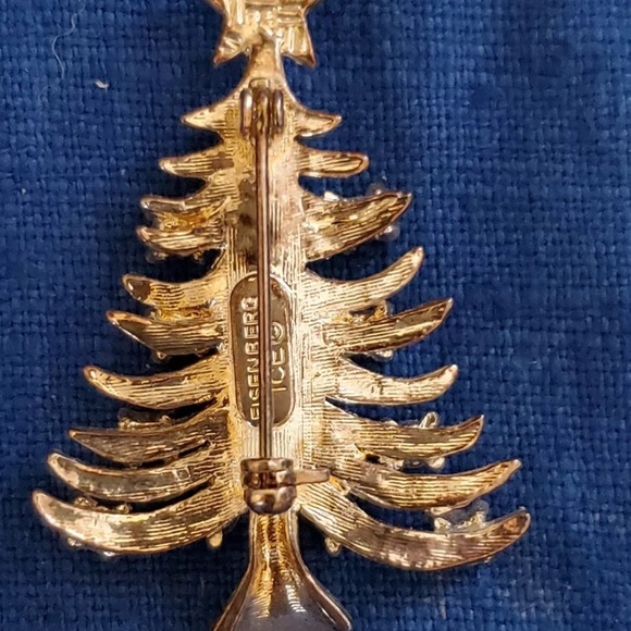 EISENBERG ICE Christmas Tree Rhinestone Pin Brooch - Picture 2 of 2